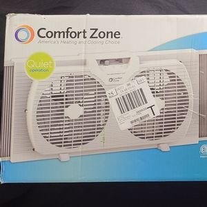 Portable twin window fan